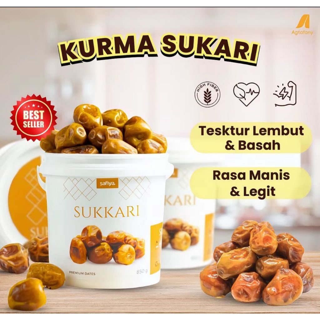 Kurma Sukari Kurma Raja 1 kg Lembut Manis Legit Premium - Sukari Ember