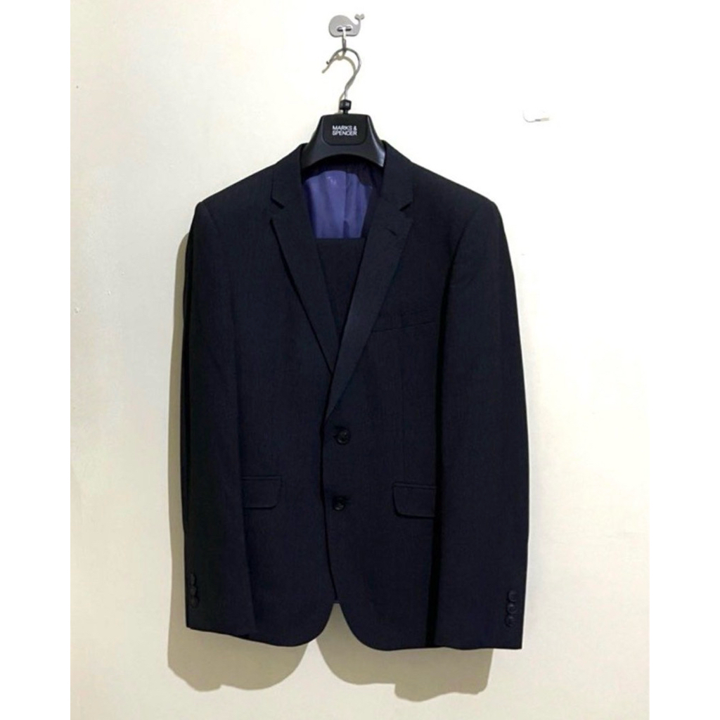 Setelan Jas Pria Marks & Spencer, Charcoal