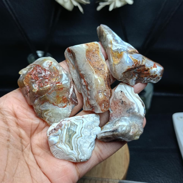 Batu Natural Mexico Agate pattern polished rough (1)