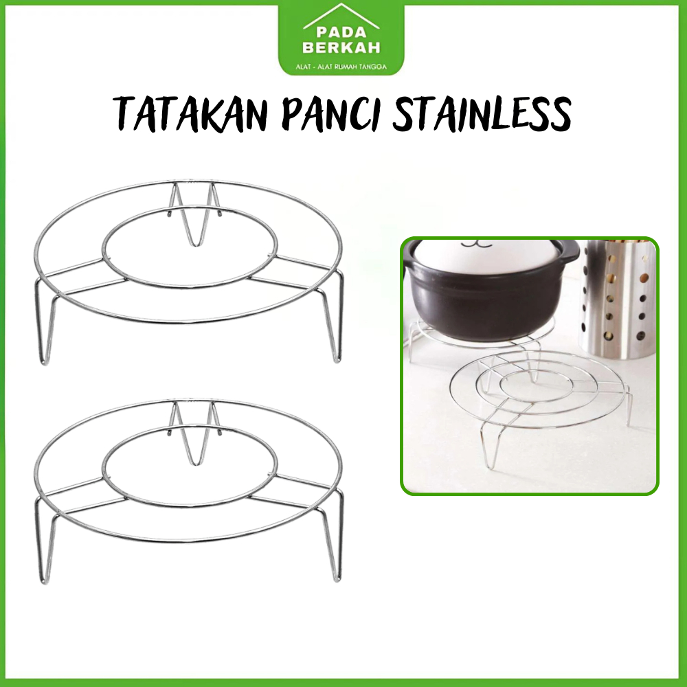 READY STOK Tatakan Panci Stainless Tatakan Bulat Stainless Tatakan Setrika Bahan Kawat Tebal Stainle