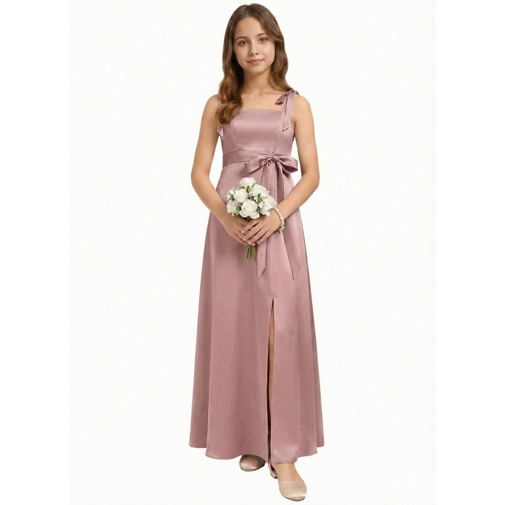 MK077 | Dress Maxi Satin Velvet Premium | Dress Pesta | Bridesmaid Anak Perempuan | Dress Anak
