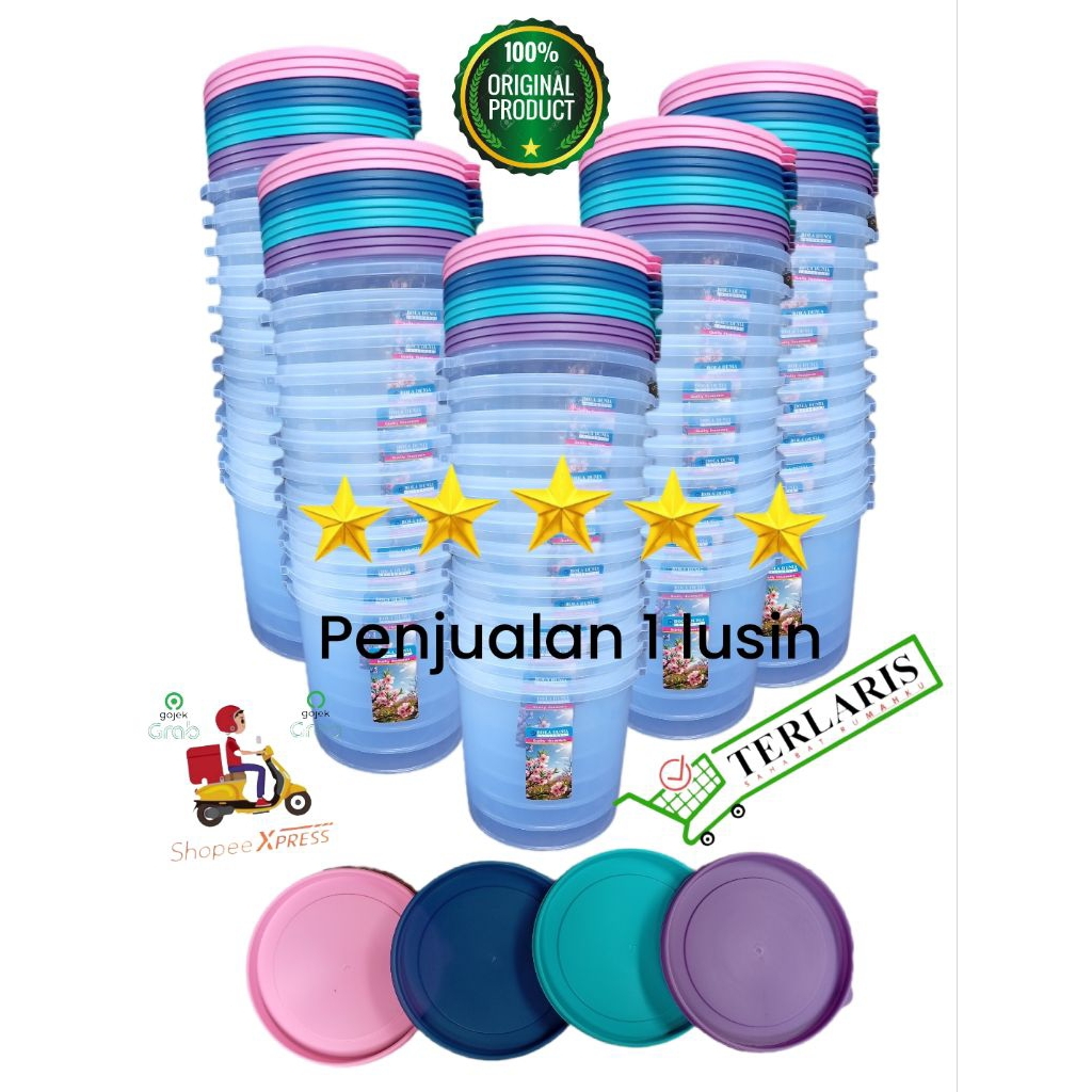 Toples Kerupuk 12 pcs Plastik BOLA DUNIA 5 Liter Tahan Lama