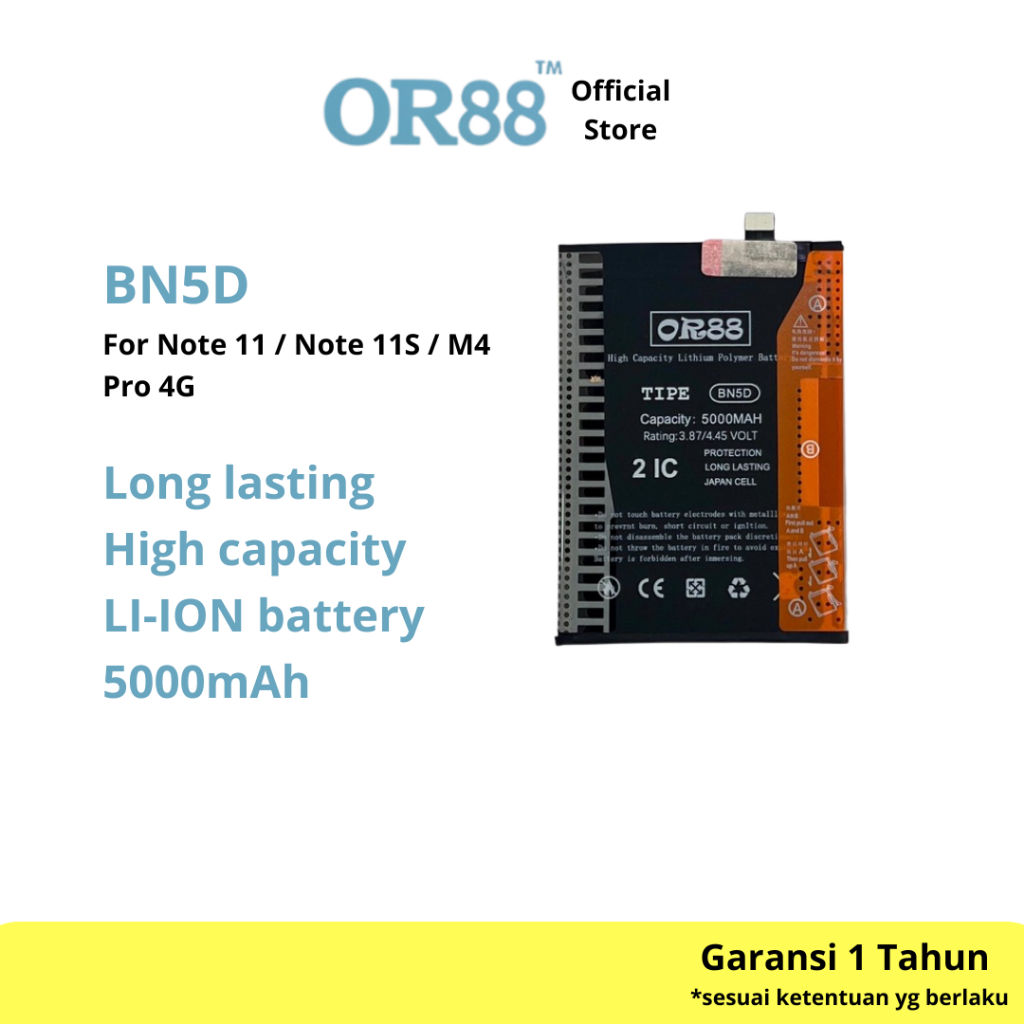 OR88 baterai batre battery double power xiaomi redmi note 11 / redmi note 11S / Poco M4 Pro / BN5D