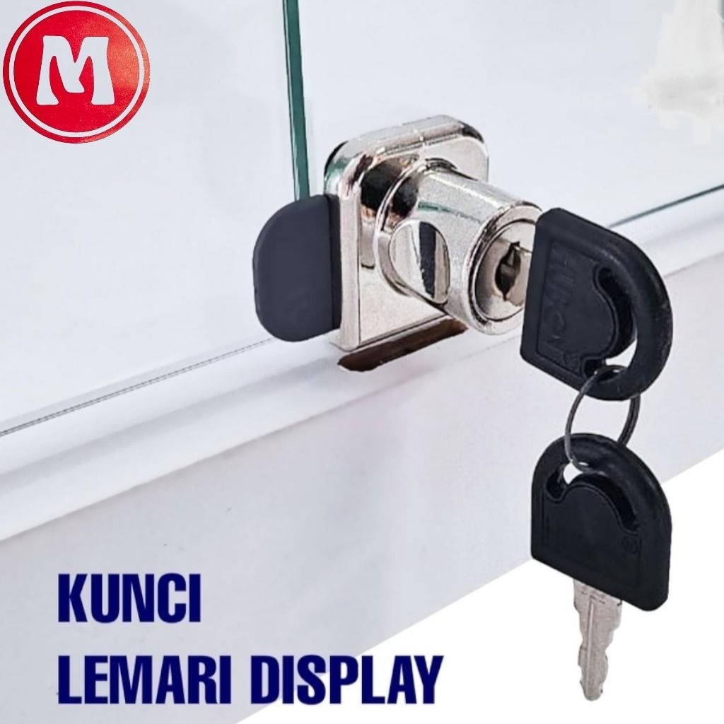 KUNCI KACA LEMARI JEPIT DAN BOR