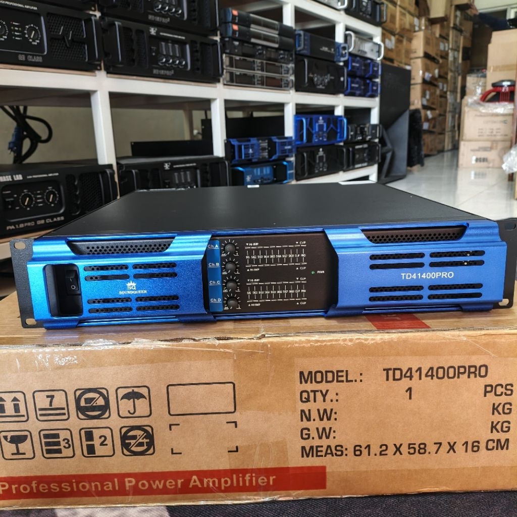 POWER AMPLIFIER SOUNDQUEEN TD41400 4CH 4X1400 WATT Power sound queen TD 41400 PRO