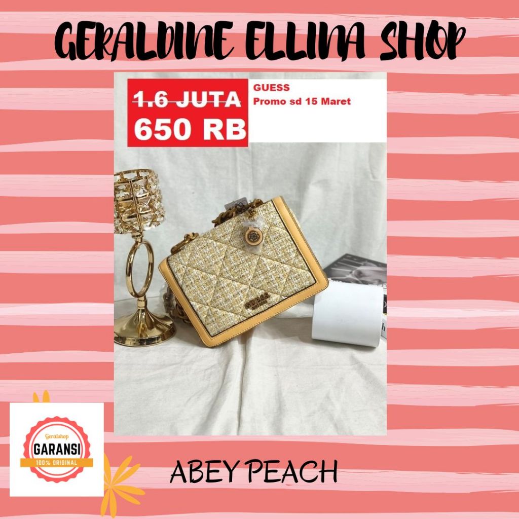 Tas selempang bahu wanita Guess original sale seri ABEY