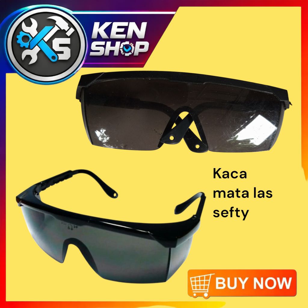 Kaca Mata las Safety Hitam / Kaca Matta Safety / Kaca Mata Las