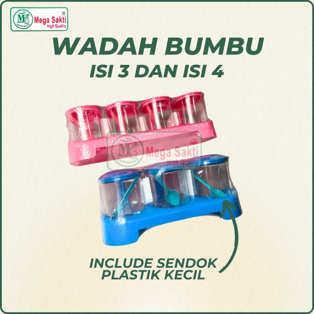 (ISI 1 PCS) TEMPAT BUMBU PLASTIK / TEMPAT BUMBU DAPUR PLASTIK / TOPLES BUMBU PLASTIK / WADAH BUMBU I