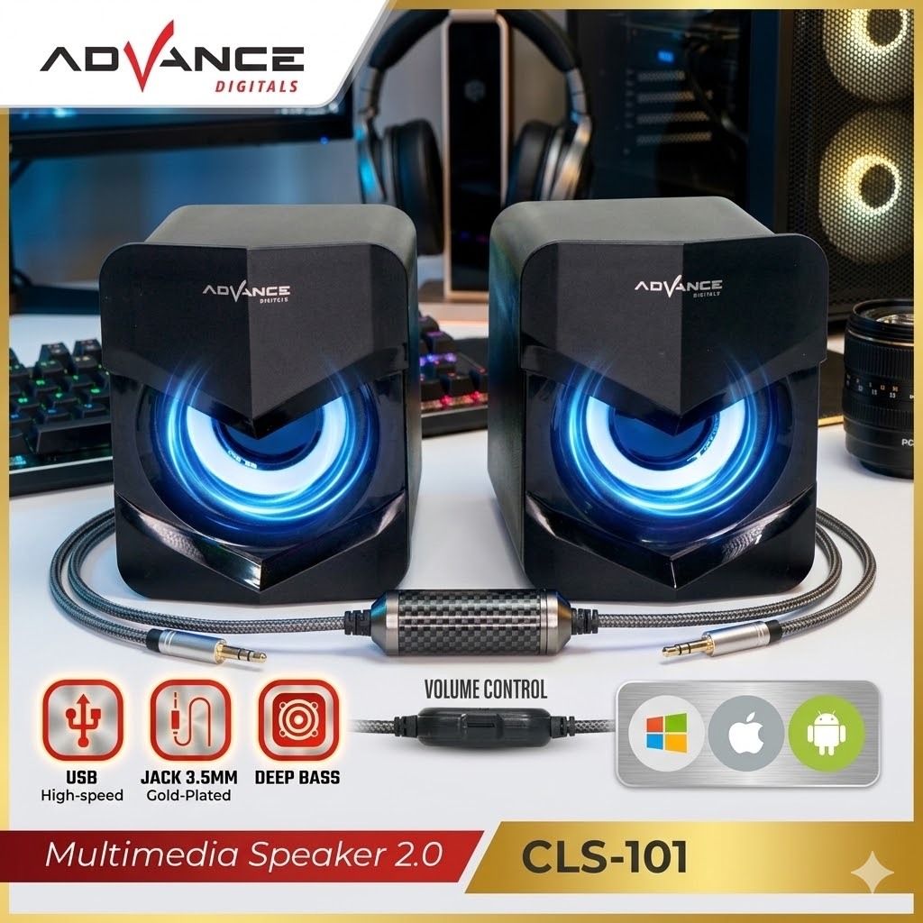 Speaker,Spiker ADVANCE cls101 Speaker komputer Super Bass Multimedia Speaker Laptop Portable