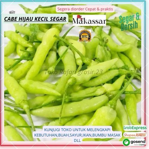 Lombok/Cabe kecil hijau Murah Makassar Pasar Terong Dan Pasar Induk Pannampu,cabe kecil hijau segar,