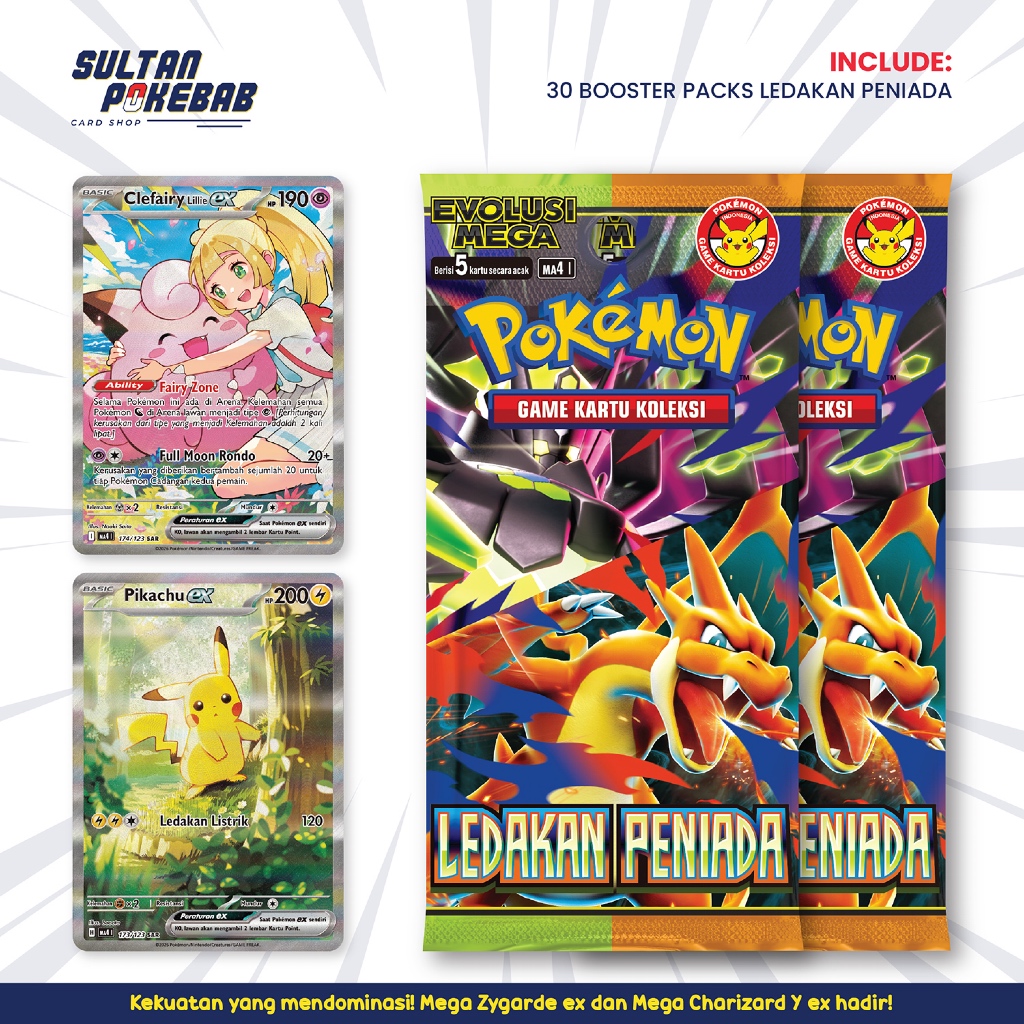MA4 BOOSTER BOX EVOLUSI MEGA LEDAKAN PENIADA | POKEMON OFFICIAL INDONESIA | MUNIKIS ZERO X STARTER D