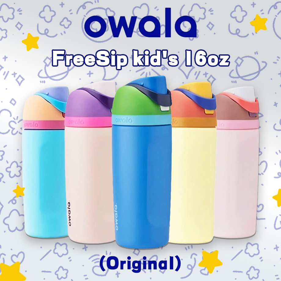 Owala Kids FreeSip 16oz 475ml Botol Minum Anak Stainless Steel 304 - Anti Tumpah BPA Free Aman Untuk