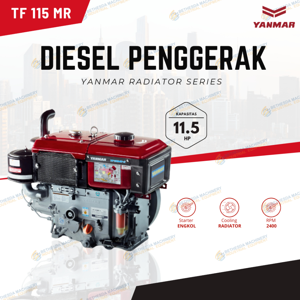 Penggerak engine YANMAR TF 115-R Diesel mesin Hopper 11.5 HP