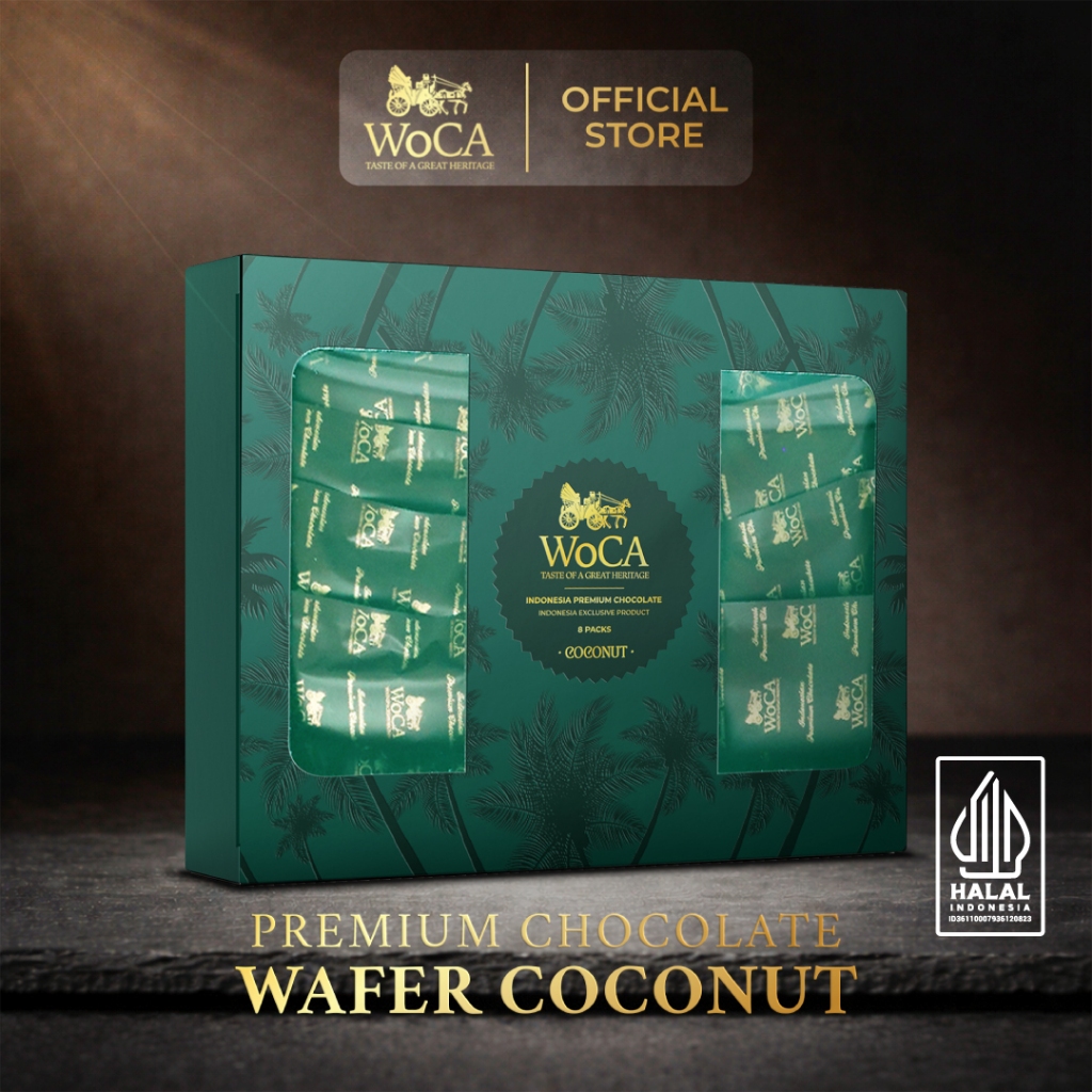 WoCA Wafer Coklat Premium Coconut Chocolate
