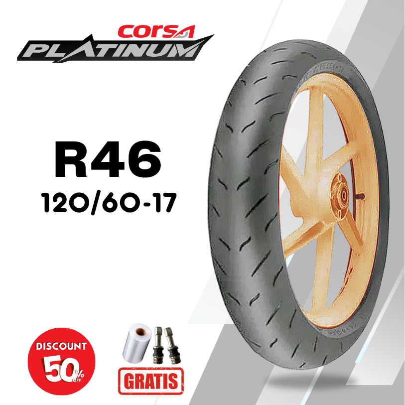 Ban motor Soft Compound CORSA R46 PLATINUM 120/60 Ring 17 Tubeless