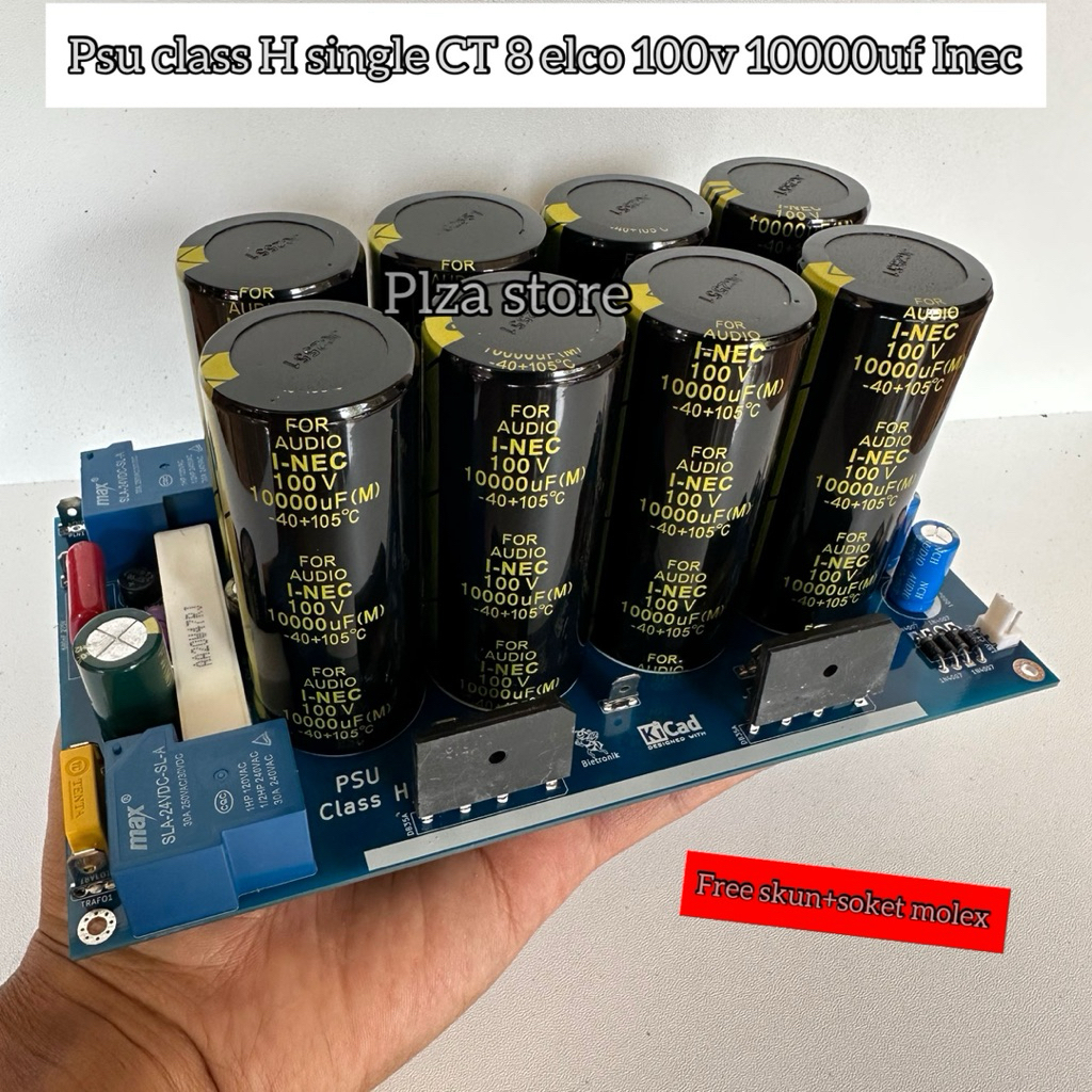 Psu class H 8 elko 100v 10000uF INEC kualitas super jos Lengkap Softstart dan psu simetris pcb dobel