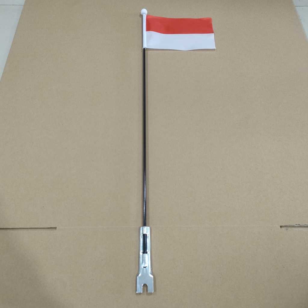 aksesoris sepeda tiang bendera merah putih untuk sepeda
