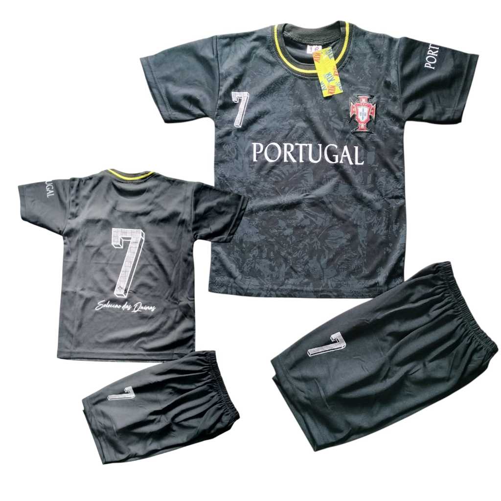 baju bola anak laki laki setelan baju bola porrtugal ronaldo terbaru murah