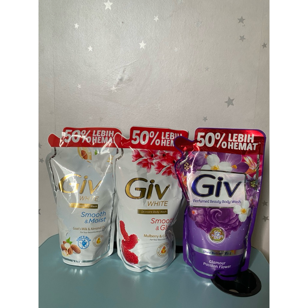 GIV Sabun mandi cair 800ML / Giv sabun cair passion flowers / Giv sabun mandi cair Mulberry / Giv sa