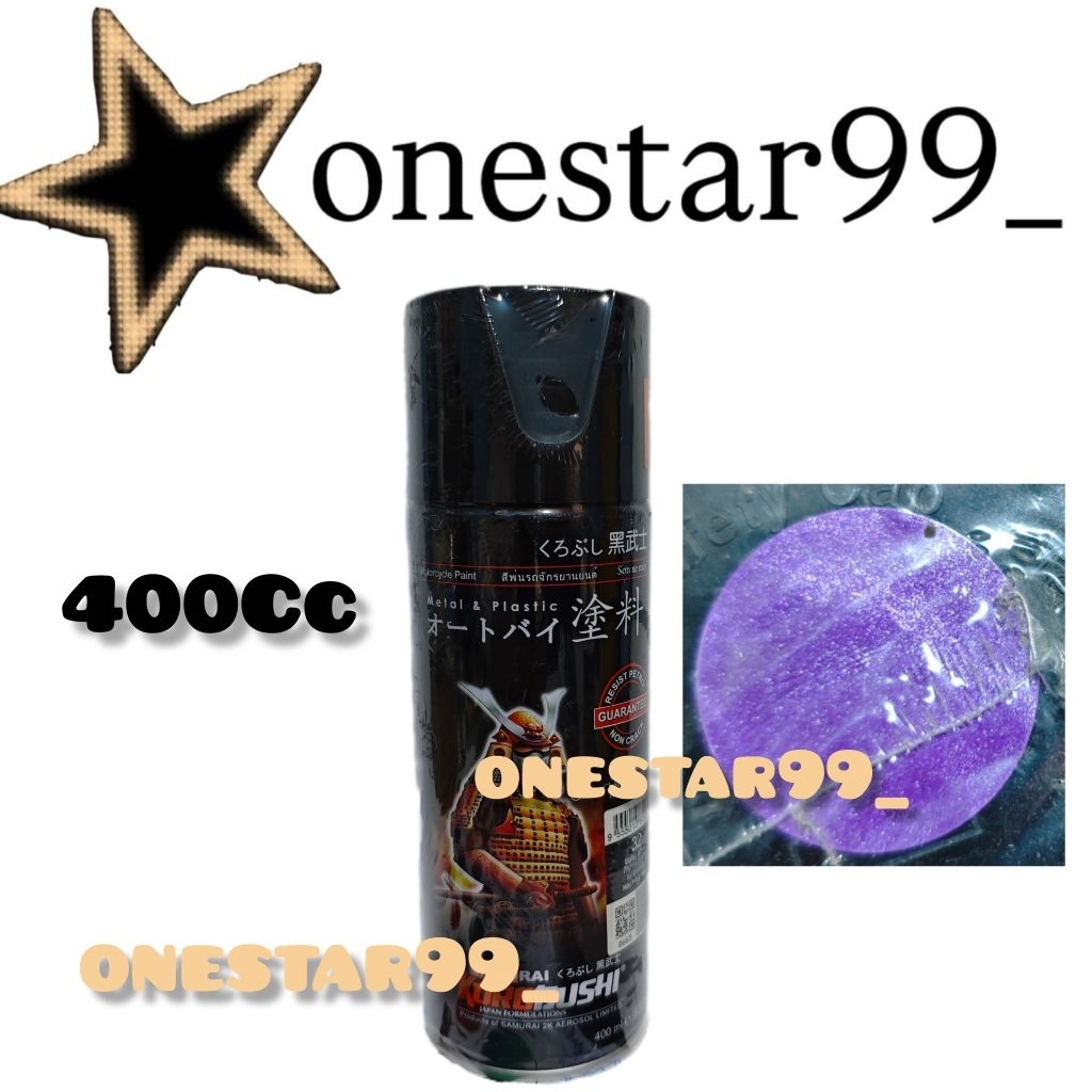 Pilok Pilox Pylox Cat Samuraipaint Super Violet 1142 Ungu Metalik Glossy Samurai Spray Paint 400cc