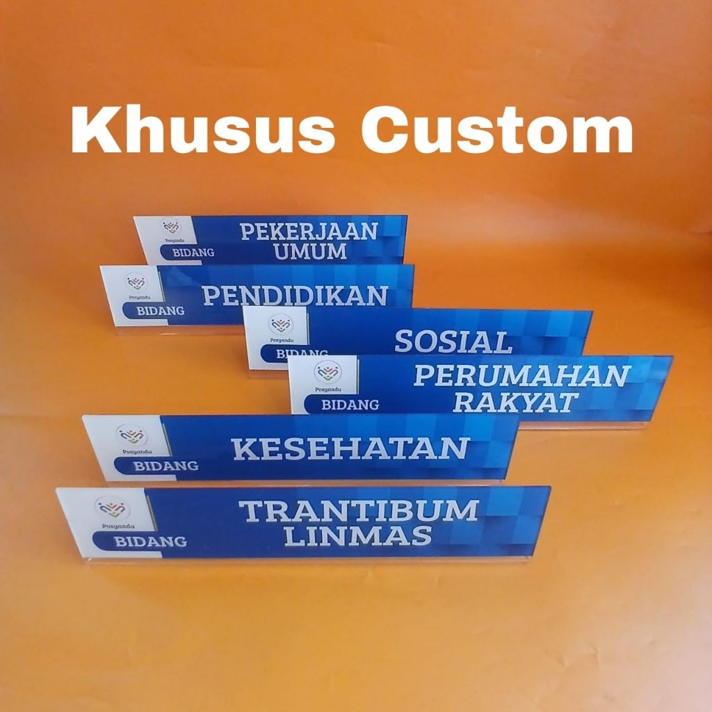 Custom Paket Akrilik Papan Meja Posyandu 6 SPM - Papan Meja Posyandu 6 SPM