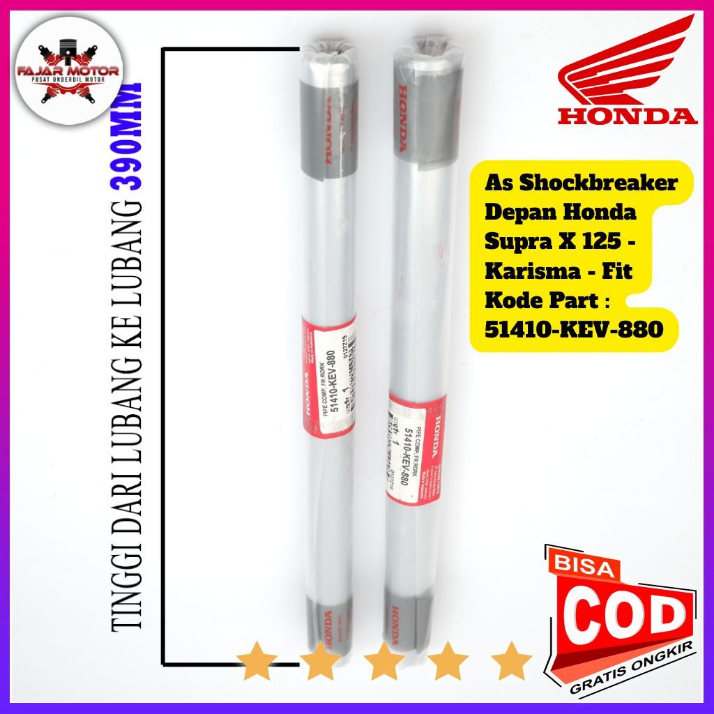 As Shockbreaker Depan Supra X 125 Ori -  Honda Karisma - AS SHOK SUPRA LAMA Kode 51410-KEV-880