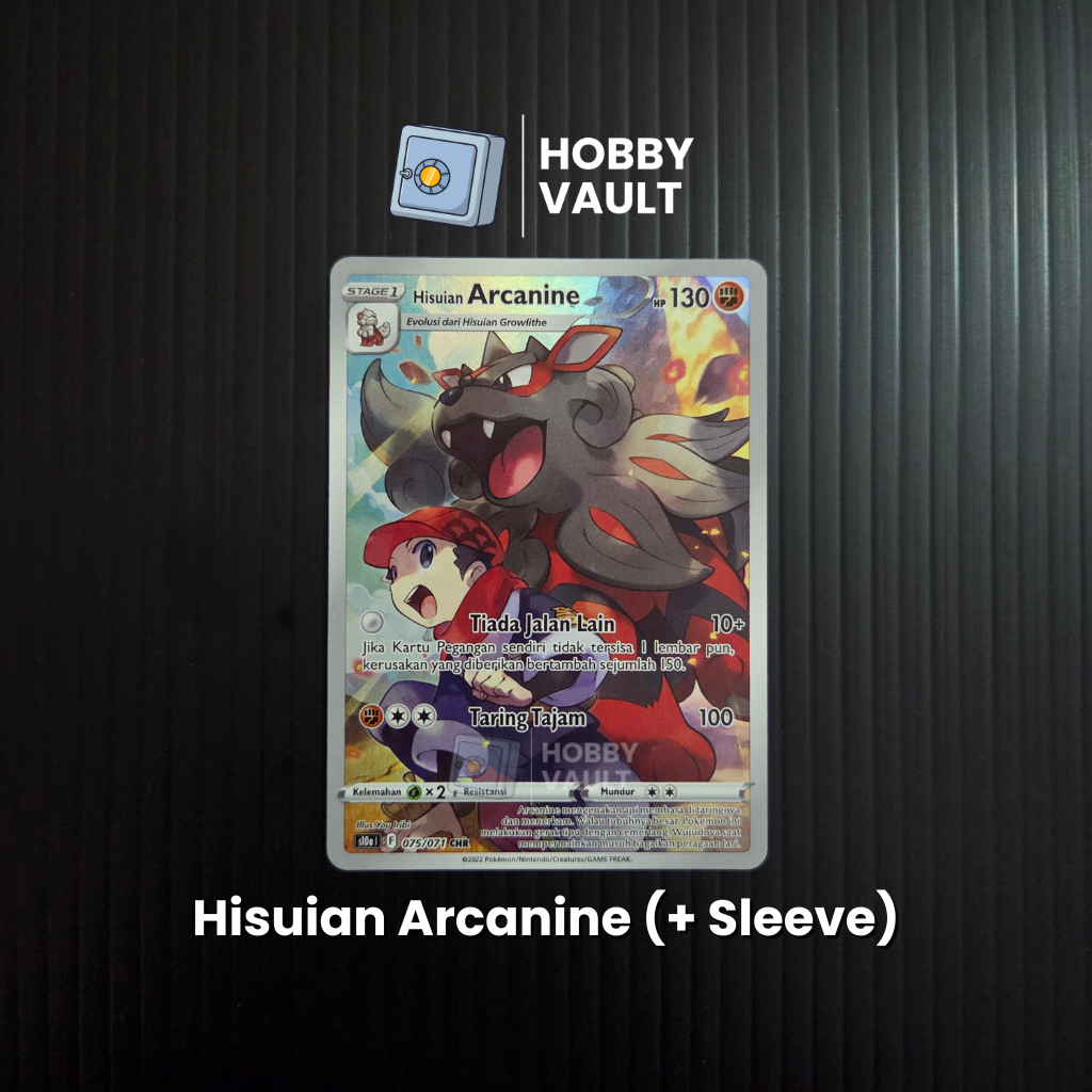 Hisuian Arcanine CHR Indonesia version (Original 100%) - s10a 075/071 Kartu Pokemon Murah