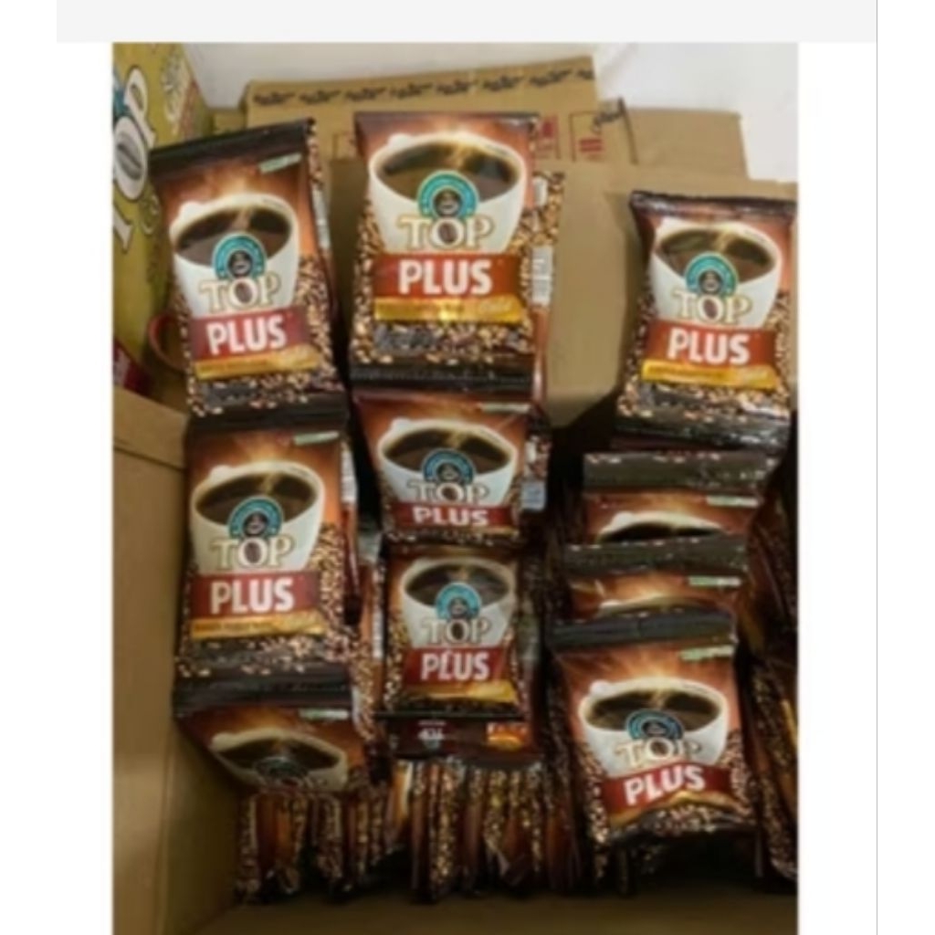 TOP PLUS  kopi plus gula rentengan 1dus.