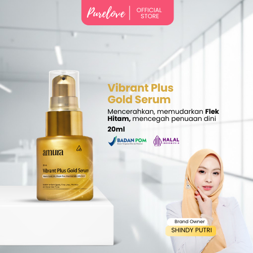 Amura Skincare Gold Serum Mencerahkan Menghilangkan Flek Hitam Penuaan Dini