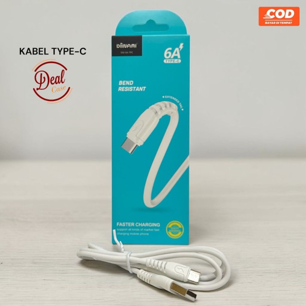 KABEL DATA 6A TYPE-C-61227/KABEL CAS DIINAMI BEND RESISTANT (FASTER CHARGING)