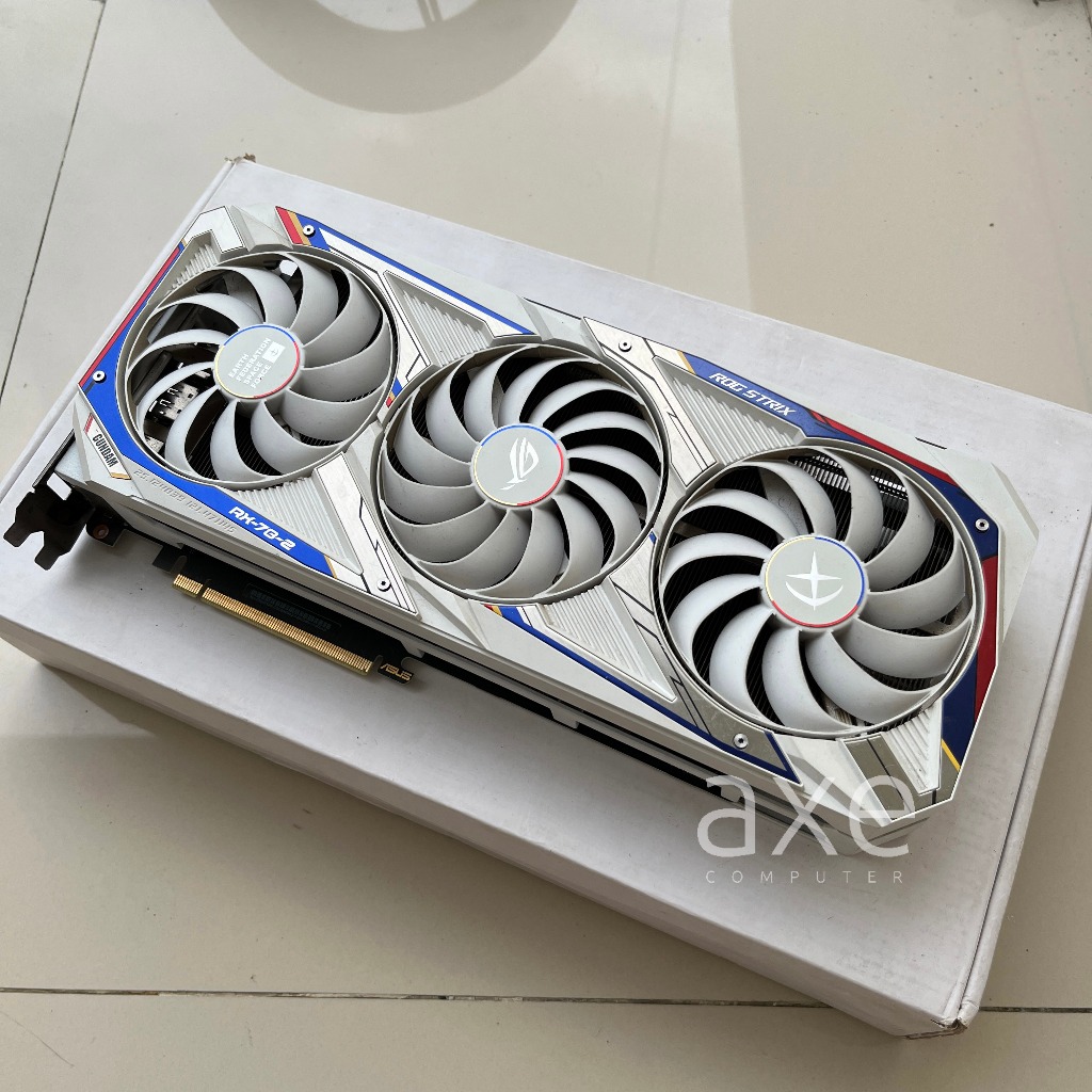 Rtx 3080 asus rog gundam white segel box dalam normal no minus