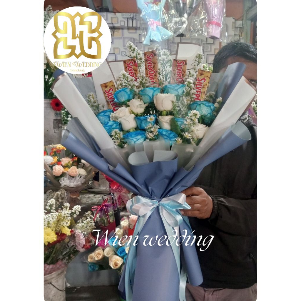 BUKET COKLAT DAN BUNGA