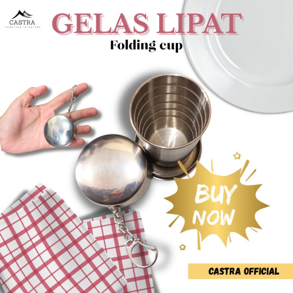Gelas Lipat Stainless Steel - Gelas Lipat Camping