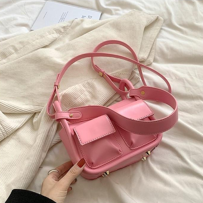Mamora Bags - ZCJ4381 Tas Kantong Depan Premium Tas Selempang Cewek Kekinian Import Sling Bag Mini