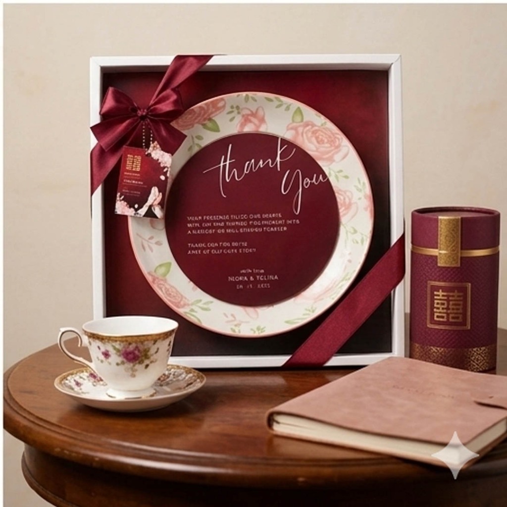 Souvenir Pernikahan Piring Kemasan Box Premium Souvenir Nikah Souvenir Wedding