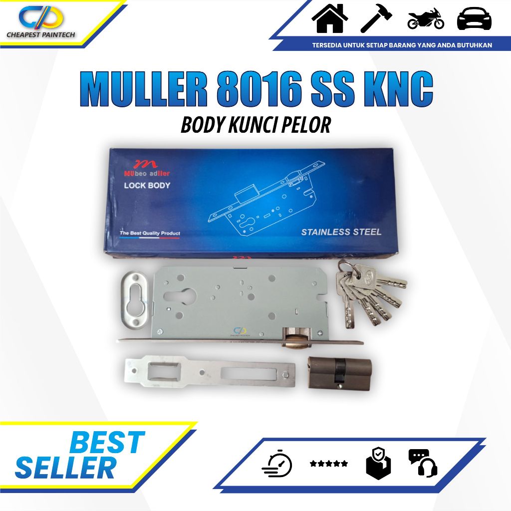 Body Bodi Pelor MULLER Kunci Pintu Kupu Tarung MULLER M 8016