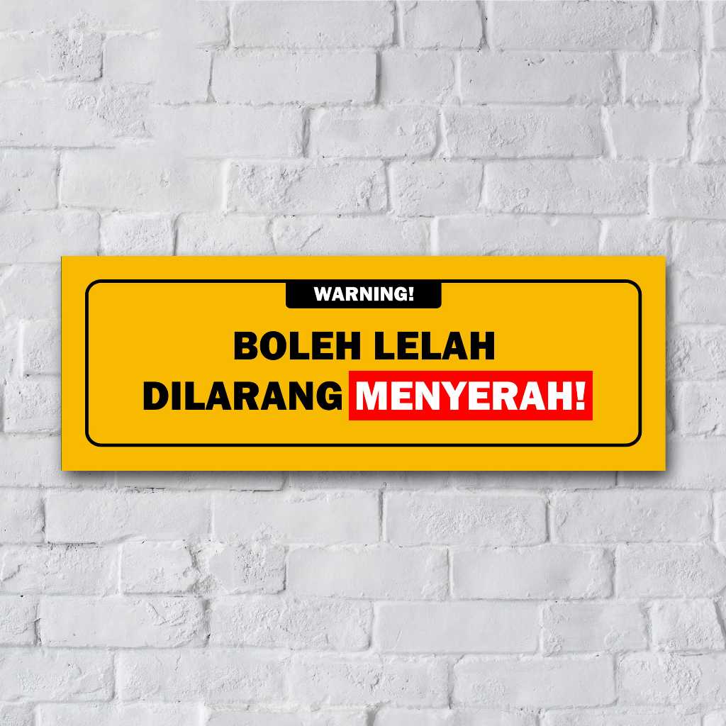 SIGN HIASAN DINDING QUOTES DILARANG MENYERAH - STIKER CUSTOM