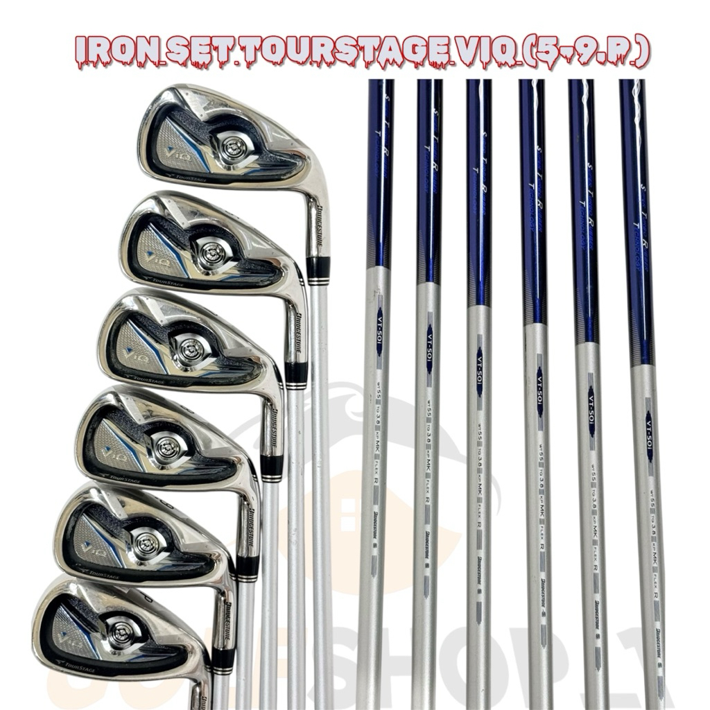 Stick Golf Iron Set Golf Bridgestone Viq Shaft Graphite Flek Reguler - Iron Set Golf Second Original