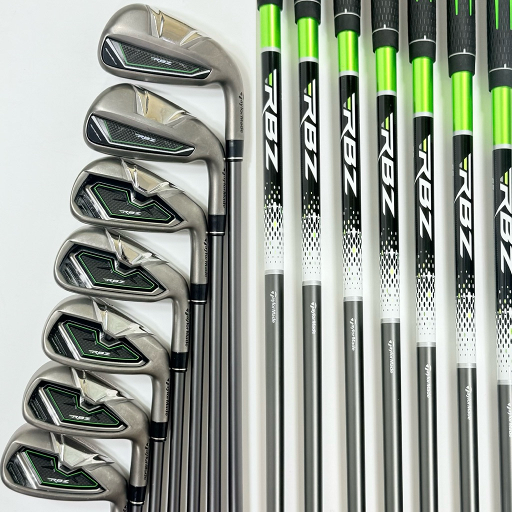Iron Set Golf Man Taylormade RBZ Rocketballz Shaft Graphite Flek Reguler Bekas Original 7Pcs - Stick