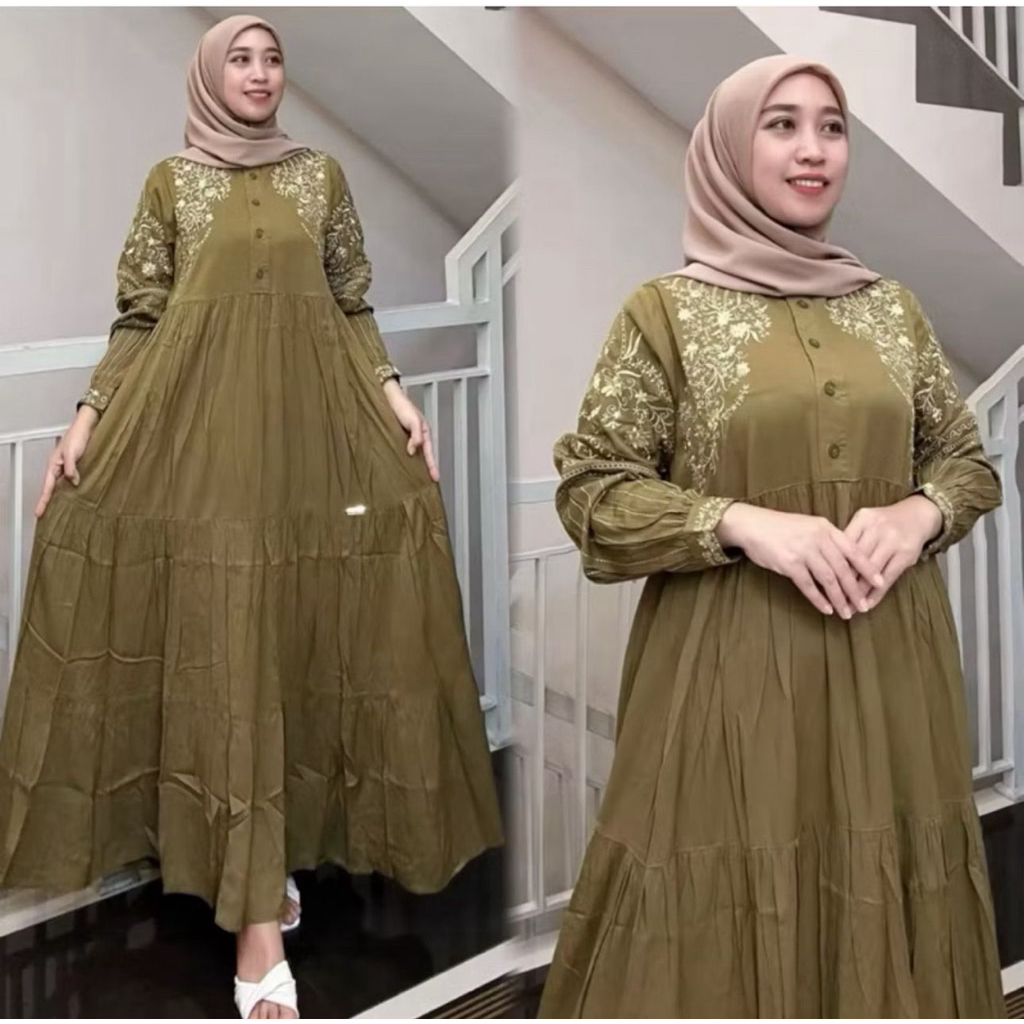 Gamis salvina terbaru katun import