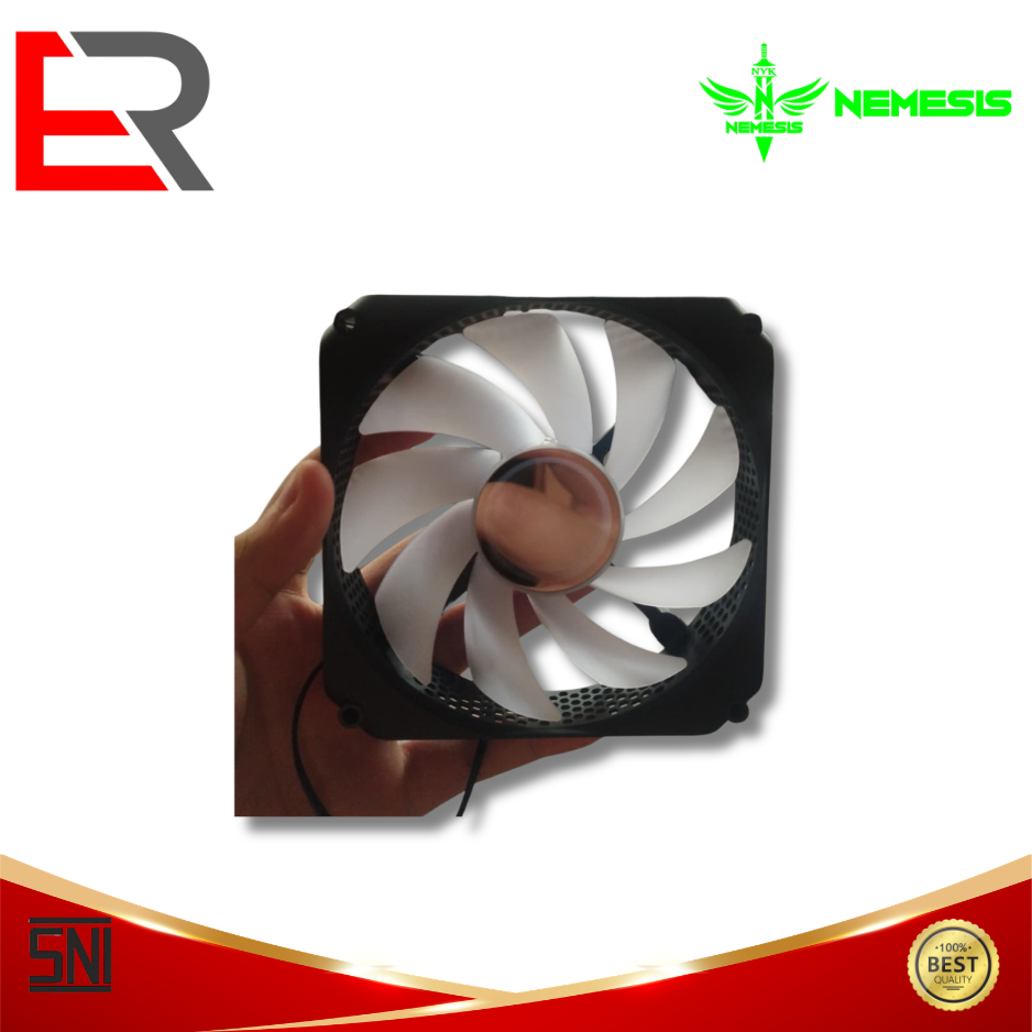 YK Fan Case 12cm Auster RGB Mirror - Fan Casing 12Cm RGB | Kipas Casing Komputer (Bekas Demo)