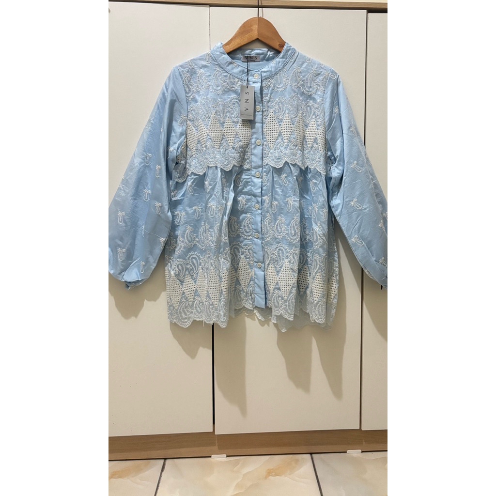 VNS blouse bordir baby blue