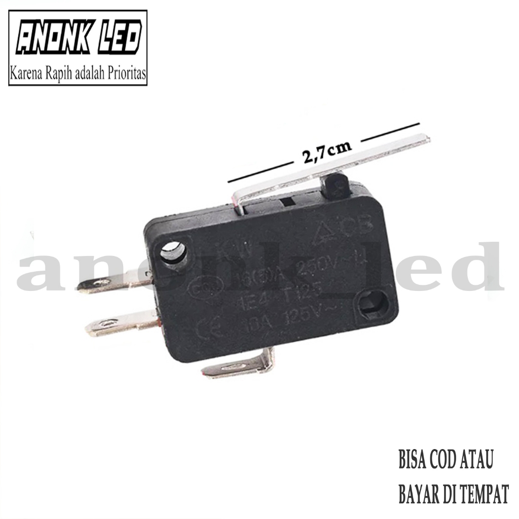 Saklar Lampu Tembak Piw Piw Gagang Pendek Microswitch | Sakelar Dim Motor Universal | Saklar PIW PIW