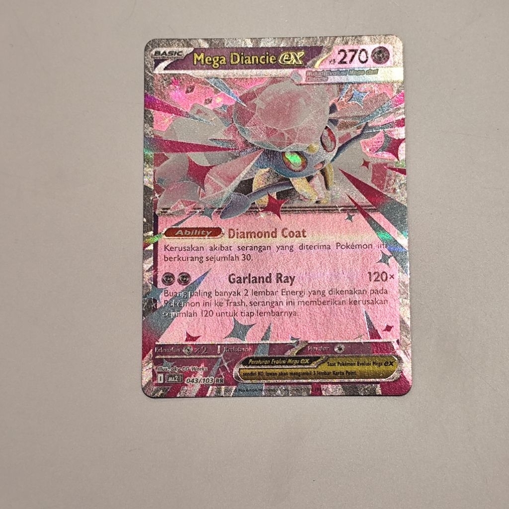 kartu pokemon mega diancie RR