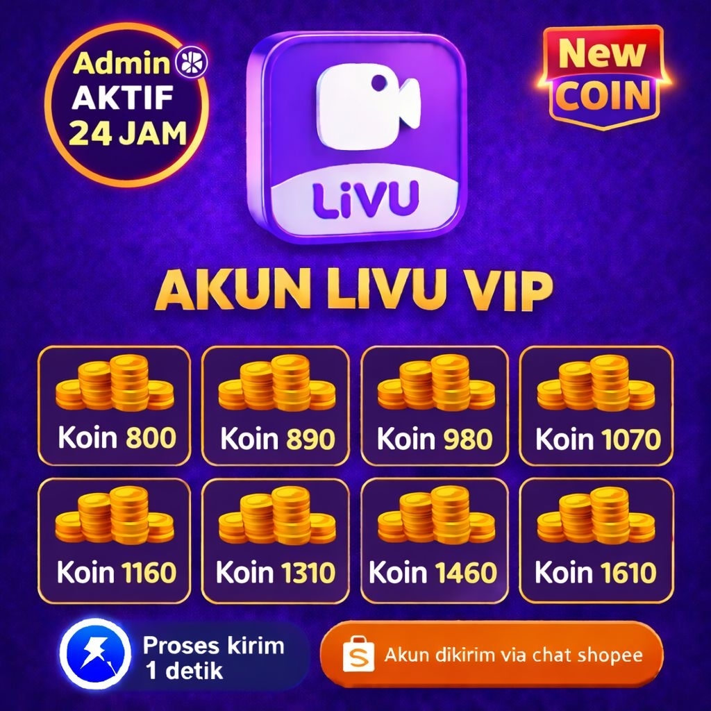 Akun LivU VIP Berisi Saldo Koin Siap Pakai Garansi - Kirim 1 Detik