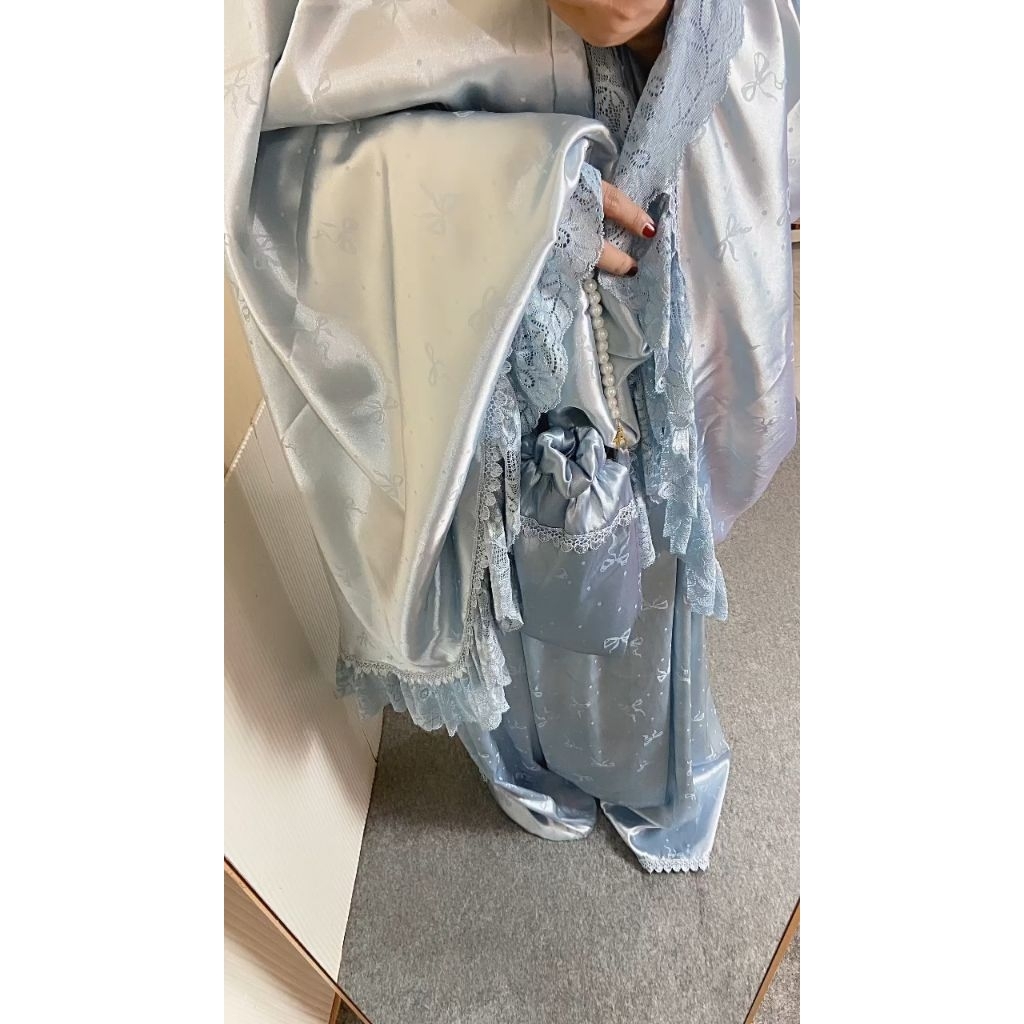 preloved mukena satin silk bekas konten