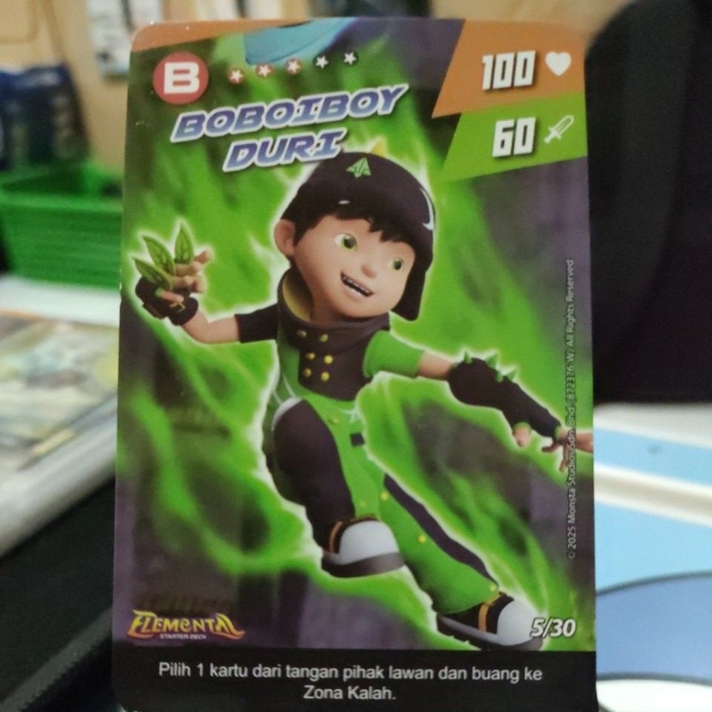 Monsta Galaxy Card Pek Elemental Kartu BoBoiBoy Duri Limited Edition