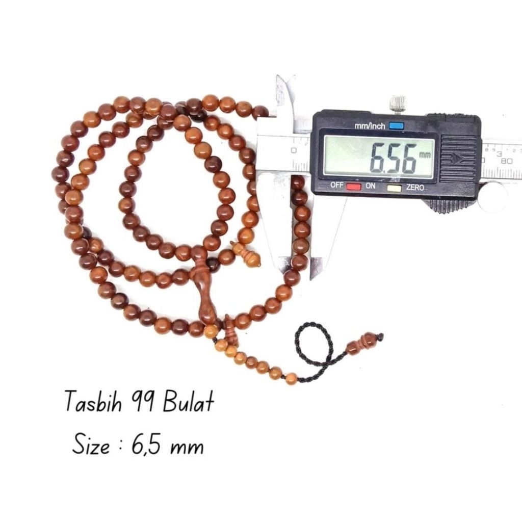 Tasbih Kaukah Kokka Asli 99 Butir 6mm - Coklat