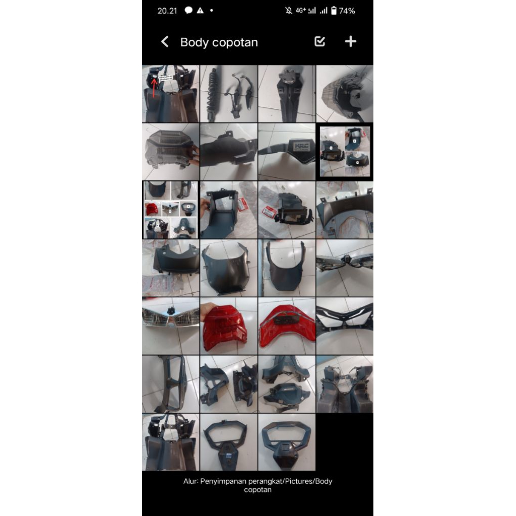 All item Body copotan vario 160 ABS/CBS + Stoplamp Running text