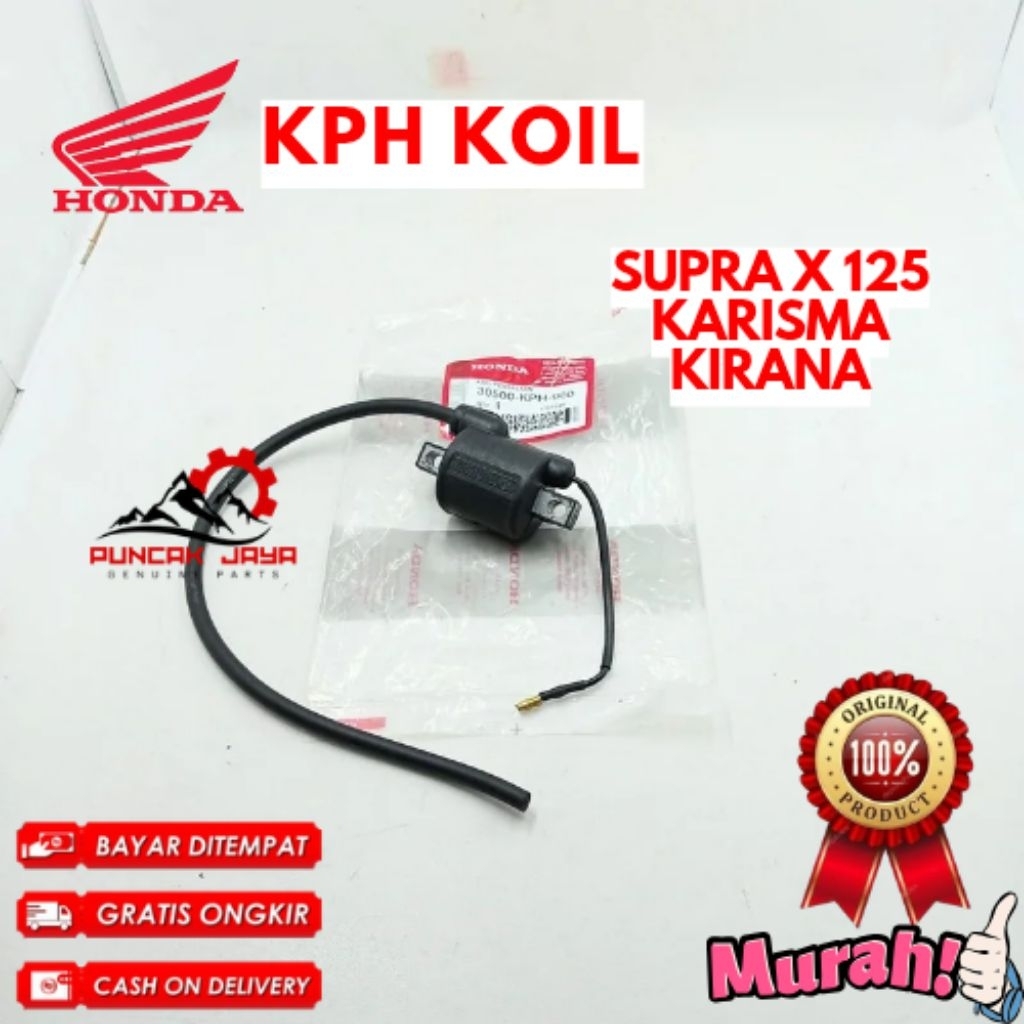 KOIL ORIGINAL HONDA KODE KPH, KOIL SUPRA X 125, KOIL KARISMA, KOIL KIRANA